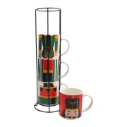 Set 4 mug Toy soldier 370 cc multicolor