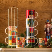 Set 4 mug Toy soldier 370 cc multicolor
