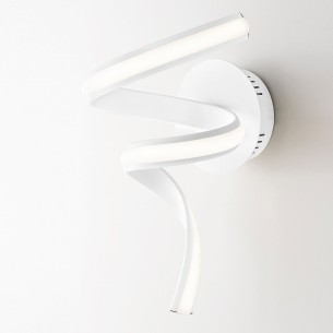 Applique led Mystral in alluminio bianco e silicone 15W, 4000K 2