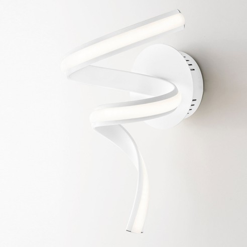 Applique led Mystral in alluminio bianco e silicone 15W, 4000K