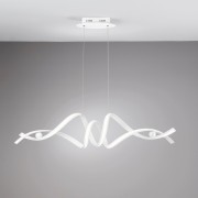 Lampadario sospensione Mystral in alluminio bianco e silicone 60W, 4000K