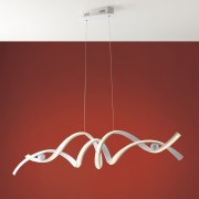 Lampadario sospensione Mystral in alluminio bianco e silicone 60W, 4000K