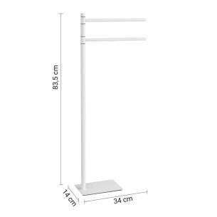 Trilly piantana porta asciugamani bagno bianco matt 2