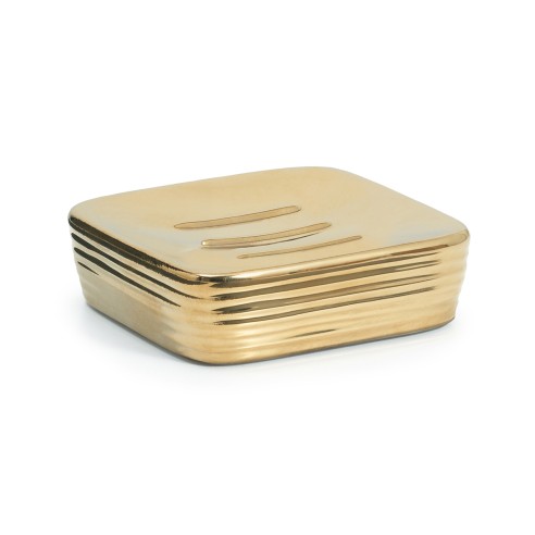 Portasapone da appoggio in ceramica oro Gedy Kelly
