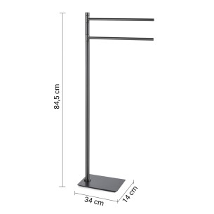 Piantana porta asciugamani da bagno Gun Metal Gedy Trilly 2