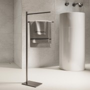 Piantana porta asciugamani da bagno Gun Metal Gedy Trilly
