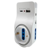 Adattatore Presa Multipla 6-in-1 con USB C Luce Notturna a Sensore e Supporto Smartphone Integrato 6972125525628