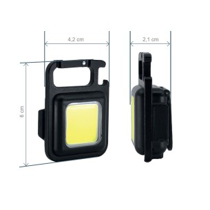 Avidsen 103647 Mini Torcia LED Multifunzione Ricaricabile USB C, 500lm, 6 Modalità Luce, Moschettone e Base Magnetica 2