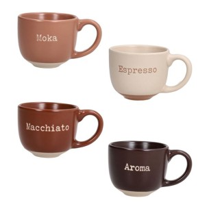 Set 4 tazze caffè senza piatto Barista Tognana 100 cc