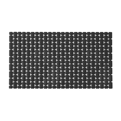 Tappetino doccia antiscivolo nero con ventose 40x73 cm Feridras