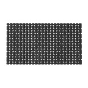 Tappetino doccia antiscivolo nero con ventose 40x73 cm Feridras