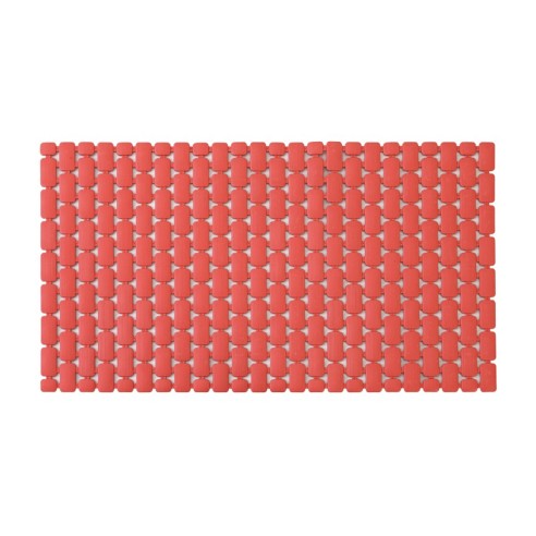Tappetino doccia antiscivolo rosso mattone con ventose 40x73 cm Feridras