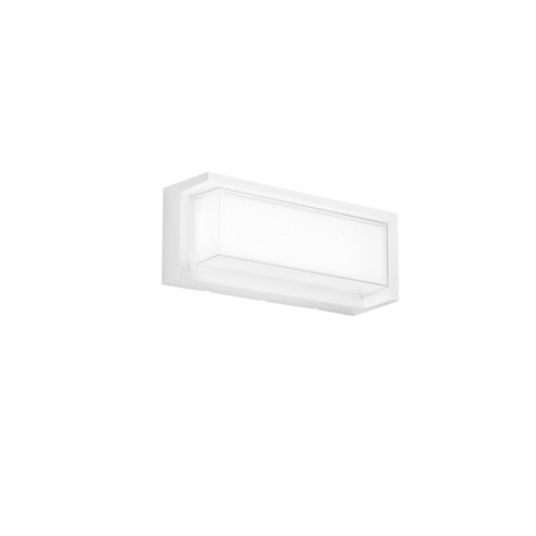 Applique LED da esterno Block bianco rettangolare 24W, IP65 Intec