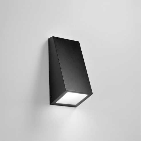 Applique da esterno Popup metallo nero, IP44, E27 Intec