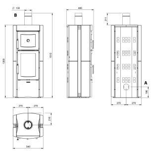 Stufa a legna Ester Forno 5.0 Vulcan La Nordica 2