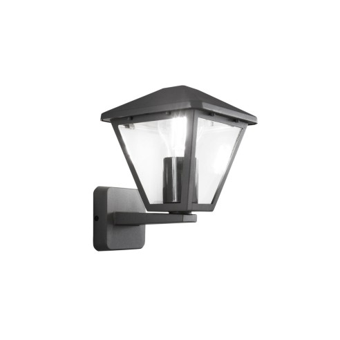 Applique da esterno Prisma Intec alluminio antracite/vetro E27