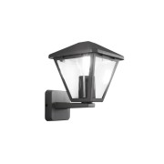 Applique da esterno Prisma Intec alluminio antracite/vetro E27