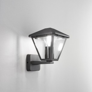 Applique da esterno Prisma Intec alluminio antracite/vetro E27 2