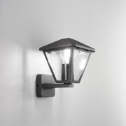 Applique da esterno Prisma Intec alluminio antracite/vetro E27