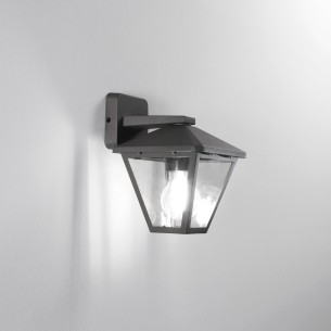 Applique da esterno down Prisma Intec alluminio antracite/vetro, E27