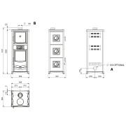 Stufa a legna Rossella Plus Forno.165 La nordica