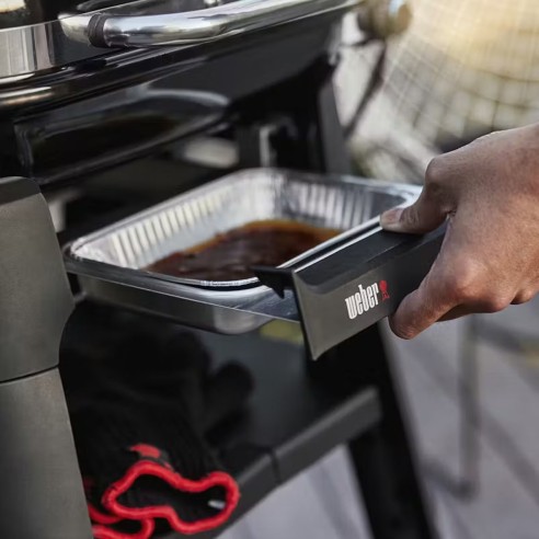 Barbecue elettrico Weber Lumin 92010953 - 2200W, Multifunzione, Nero vaschetta raccogli