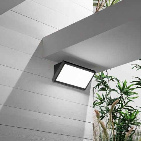 Applique LED da esterno RIM nero 20W, IP54 Intec