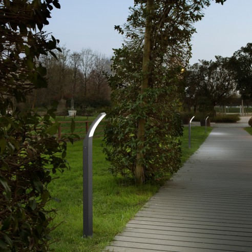 Lampione paletto da giardino LED Sail antracite, 12W, IP65 Intec