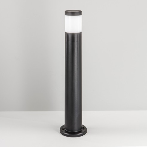 Lampione paletto da giardino Focus nero rotondo, IP65 Intec