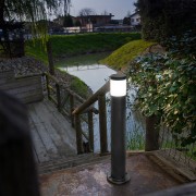 Lampione paletto da giardino Focus nero rotondo, IP65 Intec