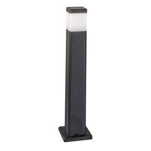 Lampione paletto da giardino Focus nero quadrato, IP65 Intec