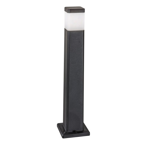 Lampione paletto da giardino Focus nero quadrato, IP65 Intec