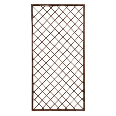 Traliccio fisso rettangolare in salice naturale 120 x 60 cm Verdemax 5799