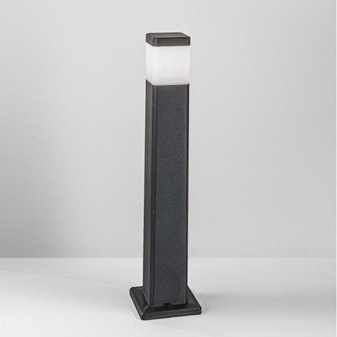 Lampione paletto da giardino Focus nero quadrato, IP65 Intec