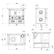 Cucina a legna Rosa VST.16 Ceramica La Nordica