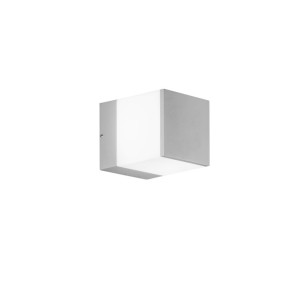 Applique da esterno Booster metallo argentato, E27, IP65 Intec