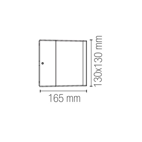 Applique LED da esterno Booster metallo argentato IP65 Intec dimensioni