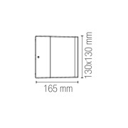 Applique LED da esterno Booster metallo argentato IP65 Intec dimensioni