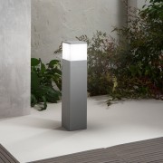 Lampione paletto da giardino Booster in metallo argentato IP65 Intec