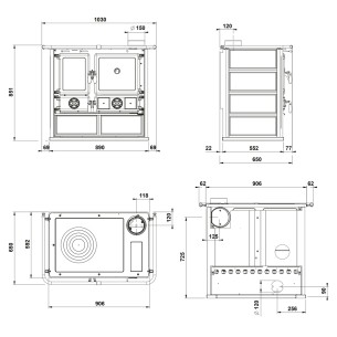 Cucina a legna Rosa VST.16 Petra La Nordica 2