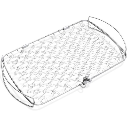 Weber 6471: Griglia per Pesce, Polenta e Verdure - Acciaio Inox, Misura Grande