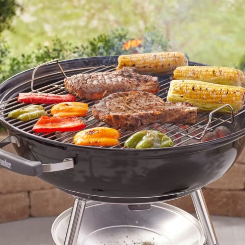 Weber Compact Kettle 57 cm BBQ a Carbone Nero - Cod. 0077924915888