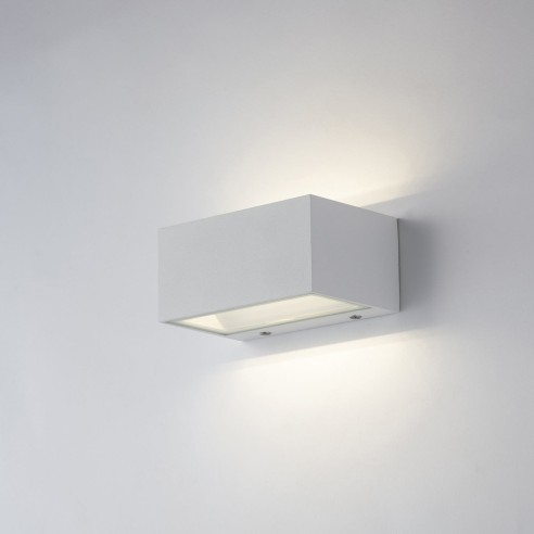 Applique LED da esterno TWIN bianco 12W, IP54 Intec