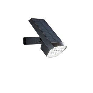 Faretto solare LED Iris orientabile con picchetto e crepuscolare IP54 Intec