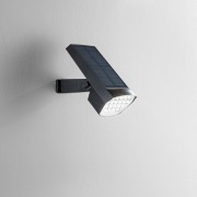 Faretto solare LED Iris orientabile con picchetto e crepuscolare IP54 Intec