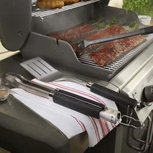 Kit 3 Accessori Precision Weber 6764 - Pinza, Spatola e Pennello in Acciaio Inox 2
