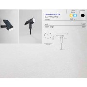 Faretto solare LED Iris orientabile con picchetto e crepuscolare IP54 Intec