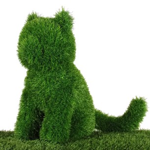 Decorazione erba sintetica gatto