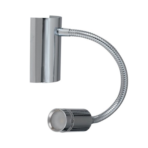 Applique LED Kepler in metallo cromo braccio flessibile 3W, 3000K