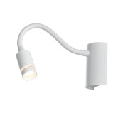 Applique LED Kepler in metallo bianco braccio flessibile 3W, 3000K